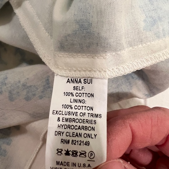 ANNA SUI Embroidered Top - Sz Medium - Picture 6 of 7